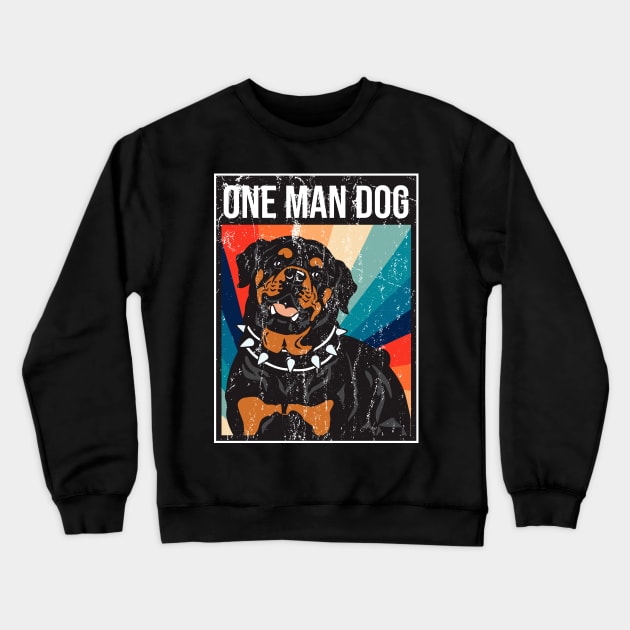 One man dog Crewneck Sweatshirt by ARTSYILA